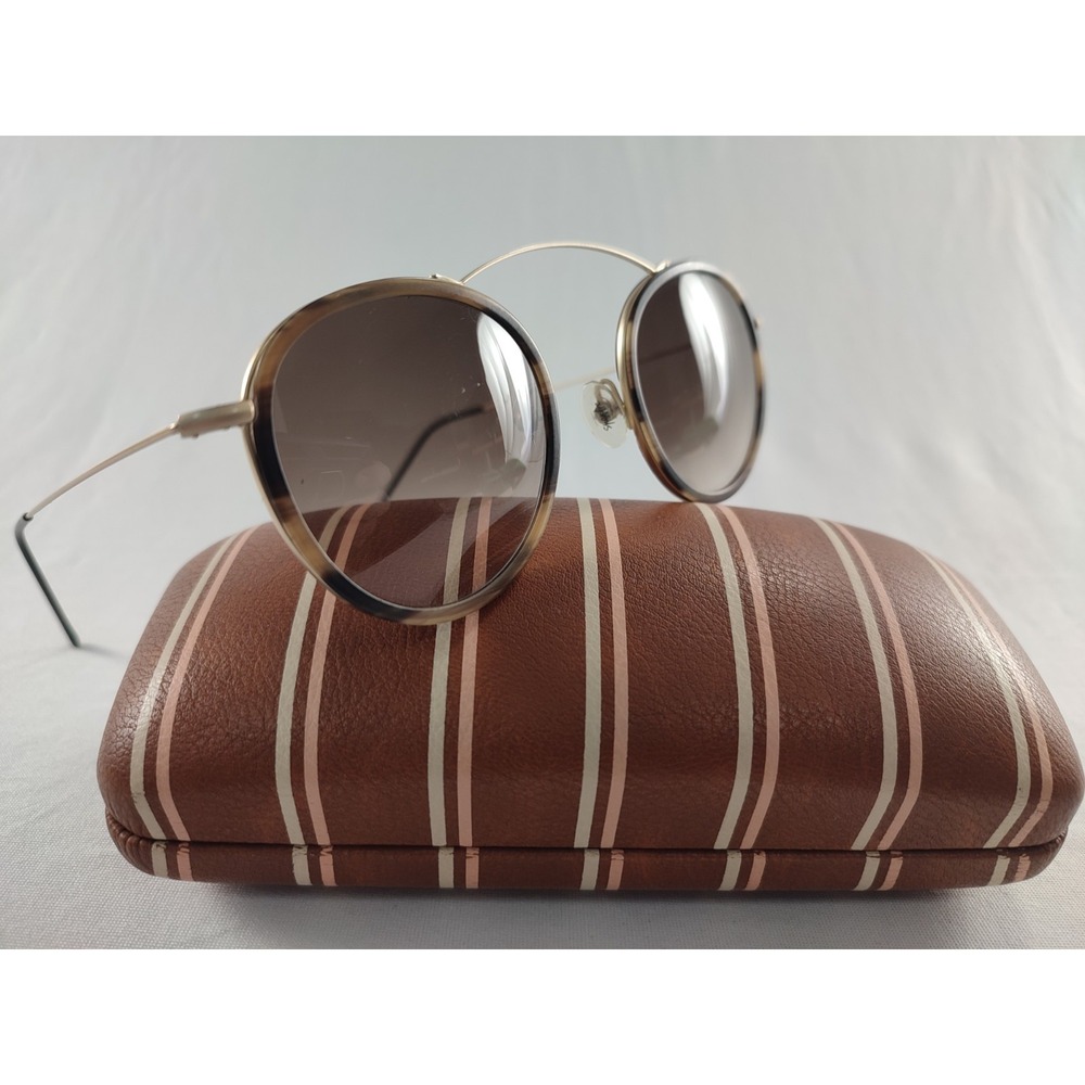 Spektre Metro 2 Sunglasses Gold‎ Tortoise MR04A Hand Made Italy 48mm Brown Grad